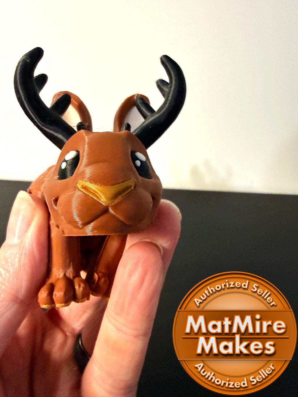 3D Printed Jackalope Cryptid – Detailed Desert Mythical Creature Toy