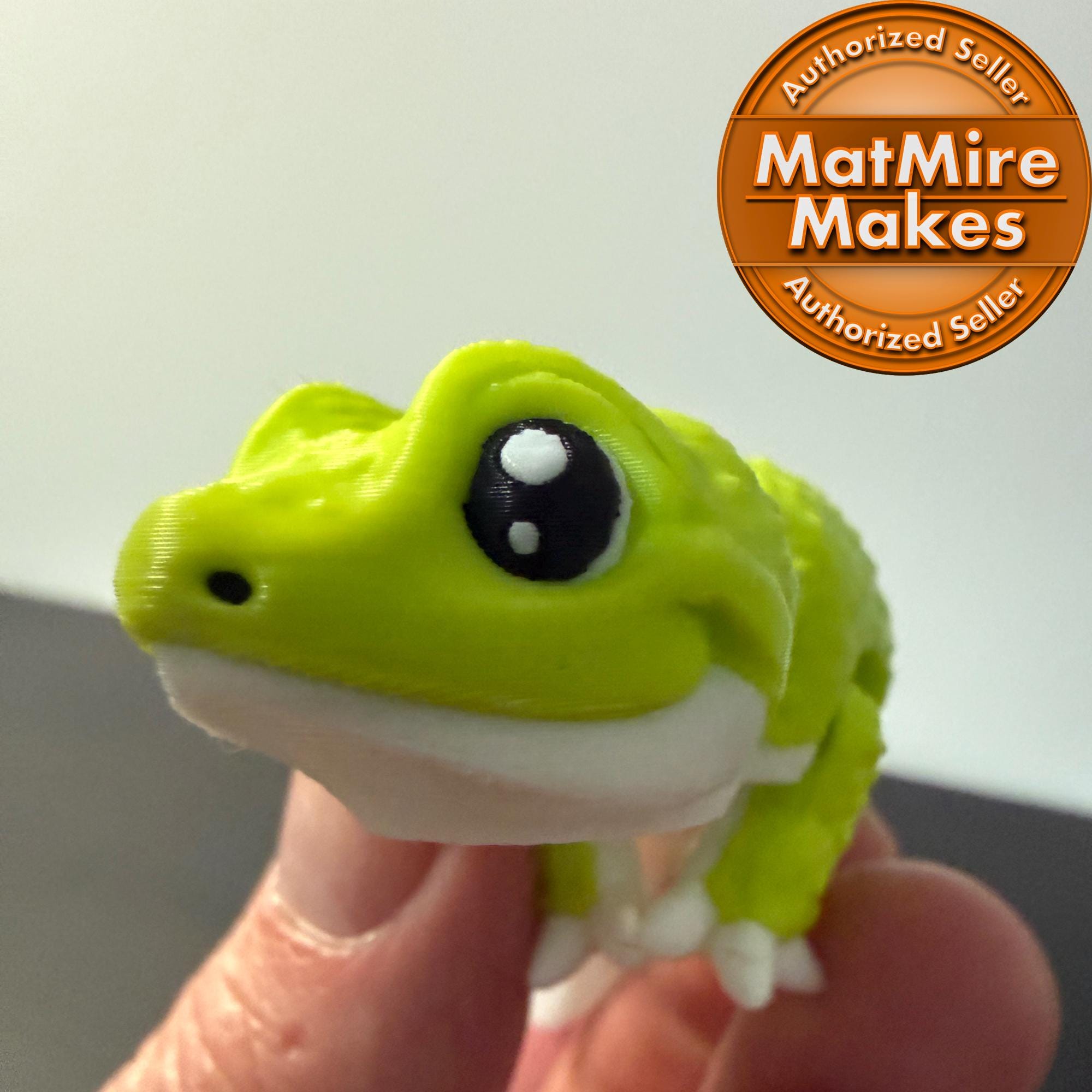 Articulated Leopard Gecko Keychain, 3D Printed Reptile Toy, Custom Color Lizard Fidget