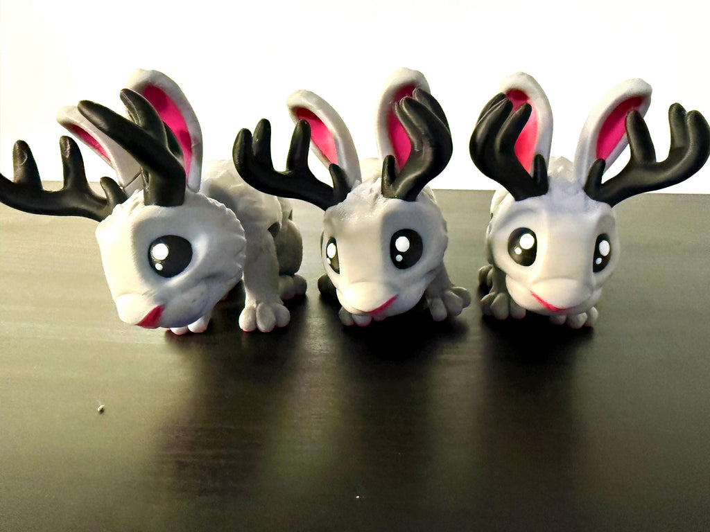 3D Printed Jackalope Cryptid – Detailed Desert Mythical Creature Toy