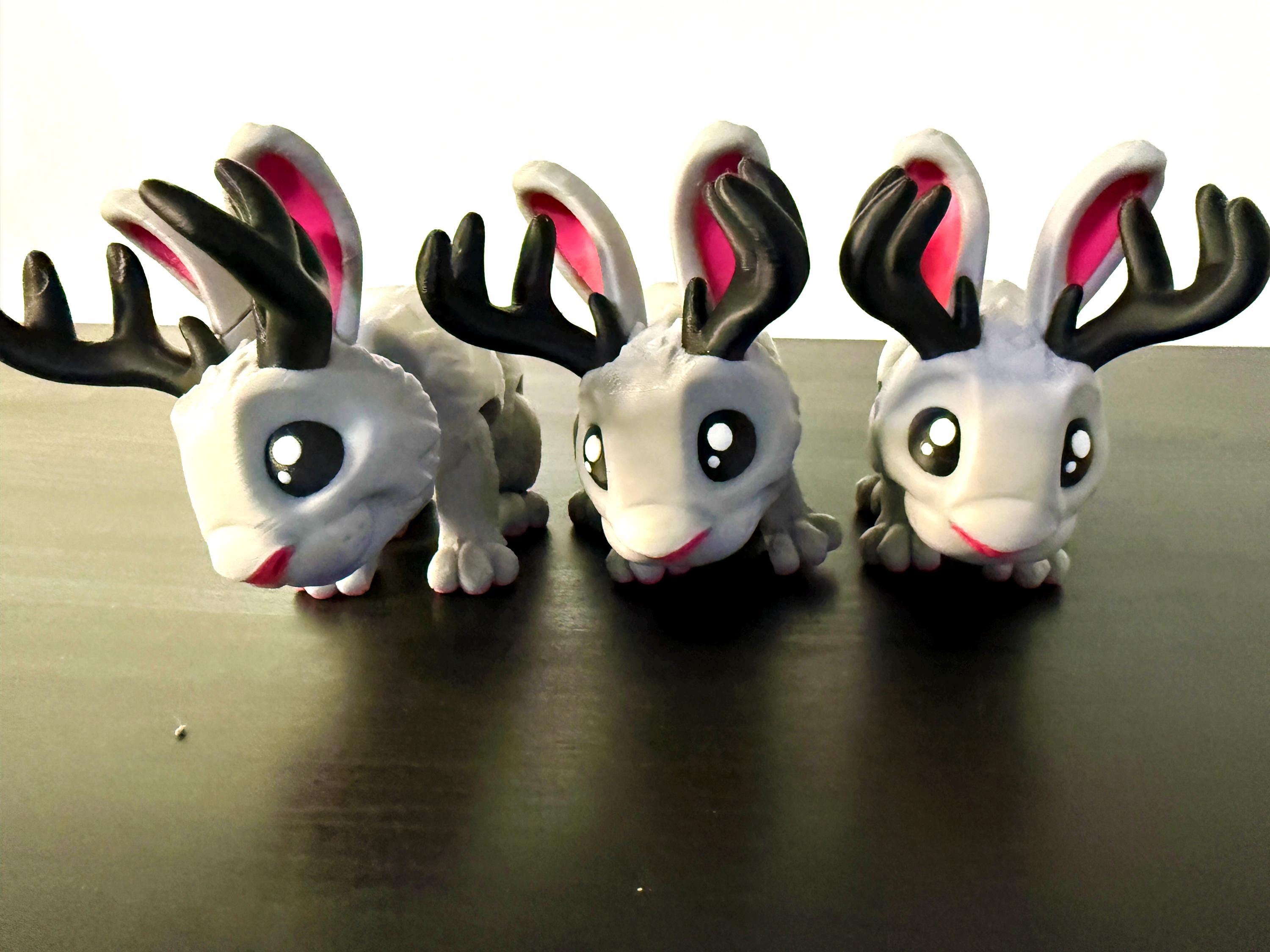 3D Printed Jackalope Cryptid – Detailed Desert Mythical Creature Toy