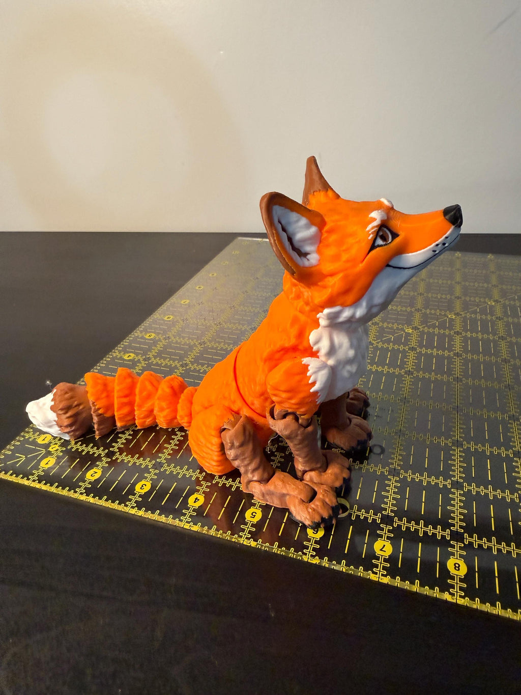 Posable 3D Printed Fox Toy – Orange Woodland Animal Figurine