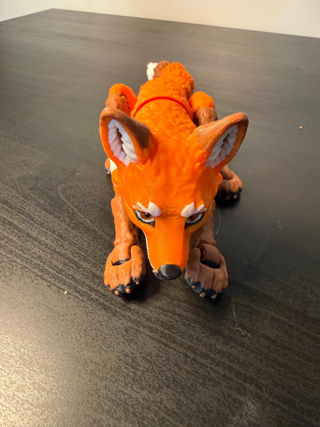 Posable 3D Printed Fox Toy – Orange Woodland Animal Figurine