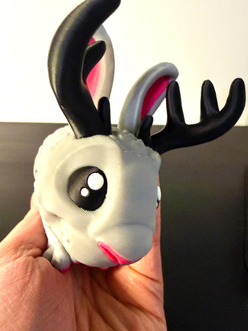 3D Printed Jackalope Cryptid – Detailed Desert Mythical Creature Toy