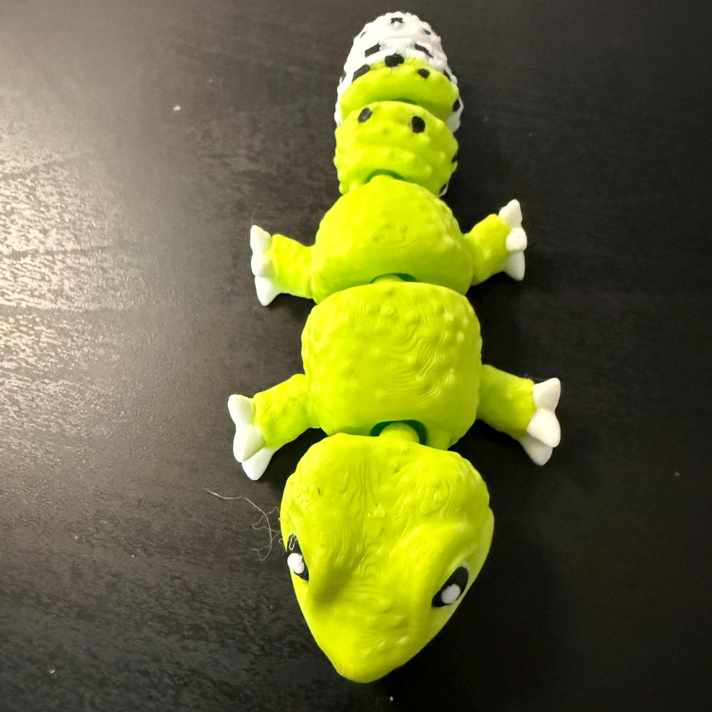 Articulated Leopard Gecko Keychain, 3D Printed Reptile Toy, Custom Color Lizard Fidget