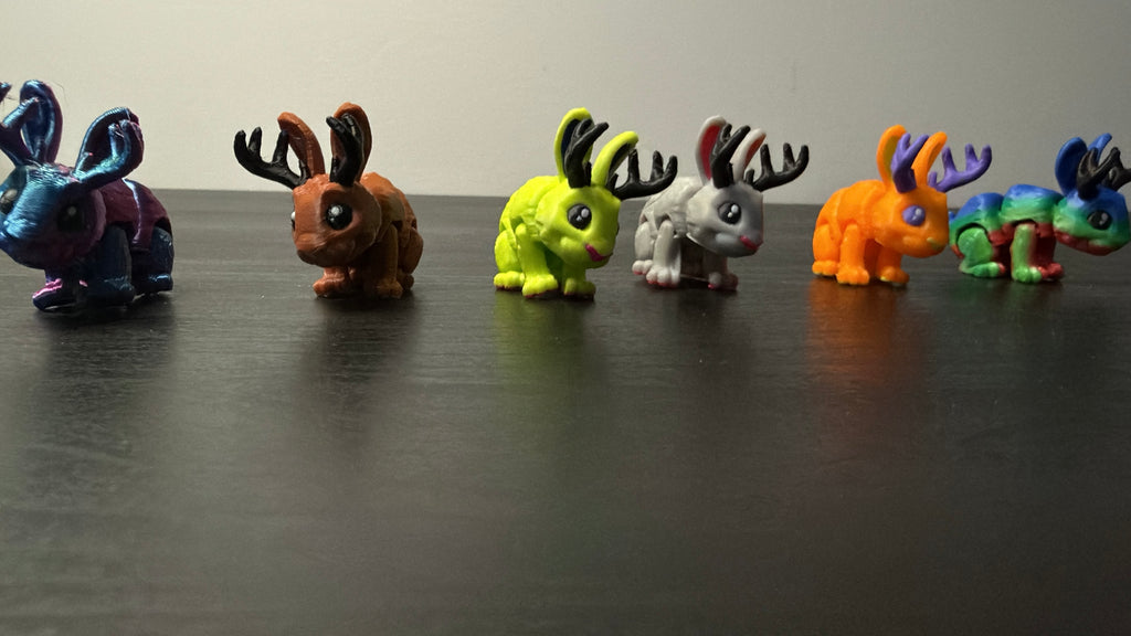 3D Printed Jackalope Cryptid – Detailed Desert Mythical Creature Toy
