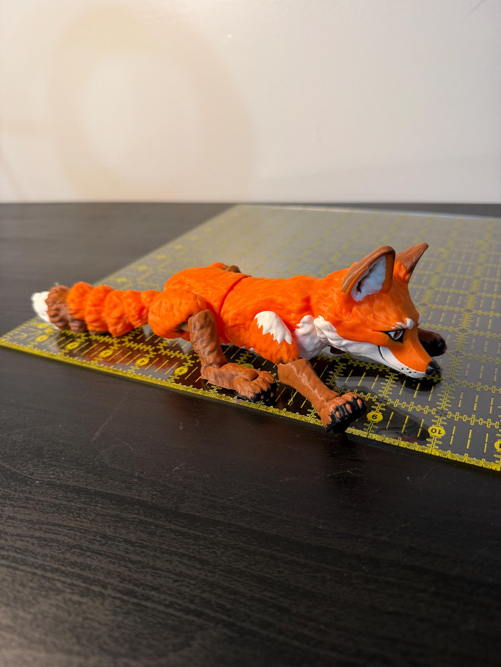 Posable 3D Printed Fox Toy – Orange Woodland Animal Figurine