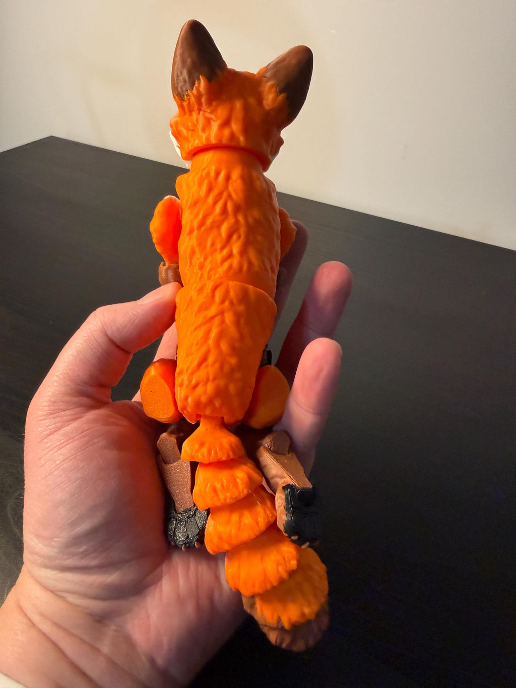 Posable 3D Printed Fox Toy – Orange Woodland Animal Figurine