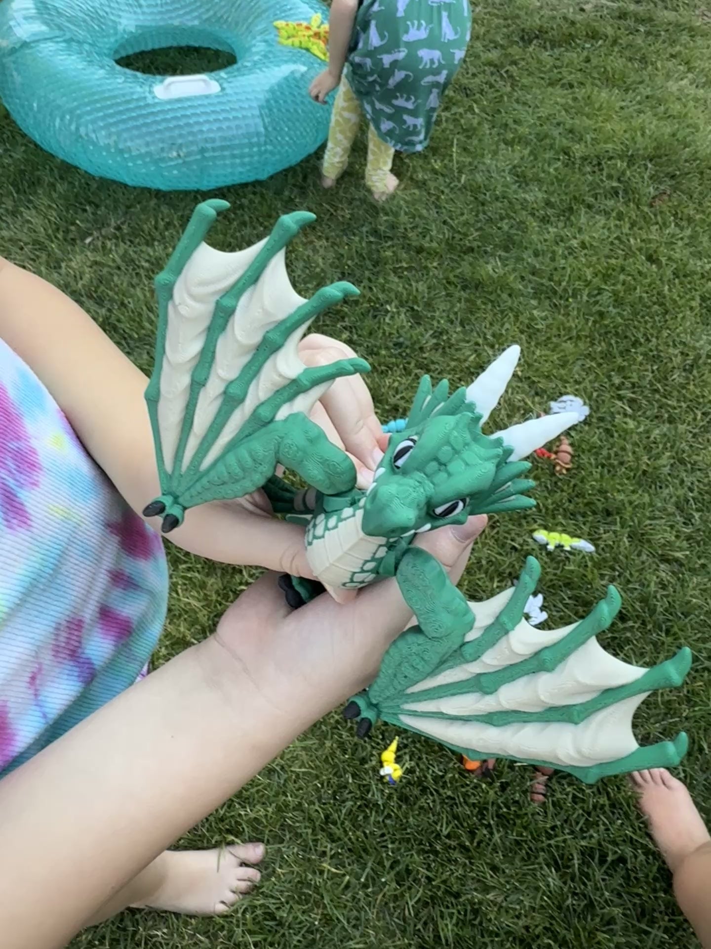 No, it's not a dragon, its a Wyvern. And it is 3D Printed.