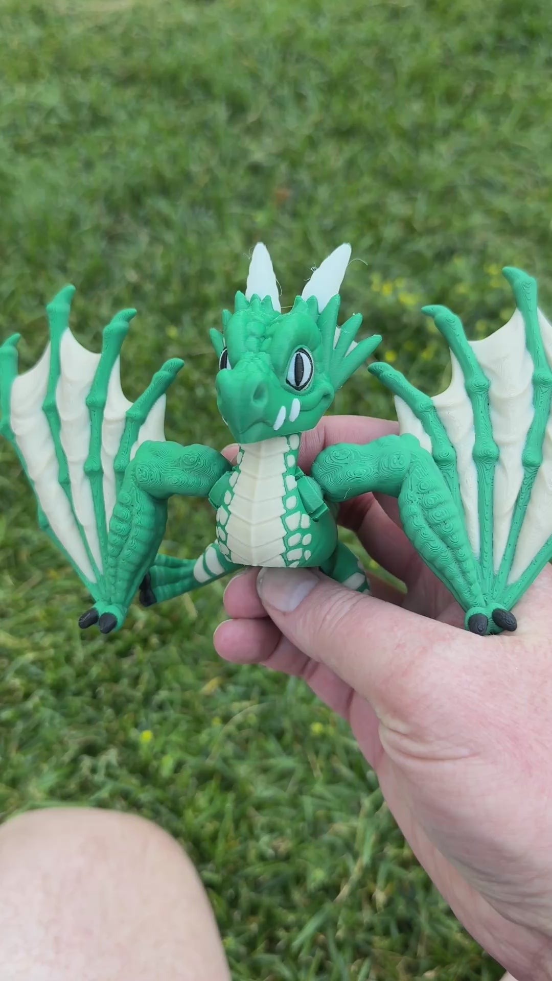 No, it's not a dragon, its a Wyvern. And it is 3D Printed.